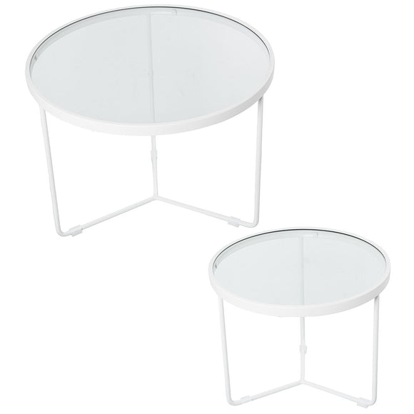 Set of 2 tables Alexandra House Living White-0