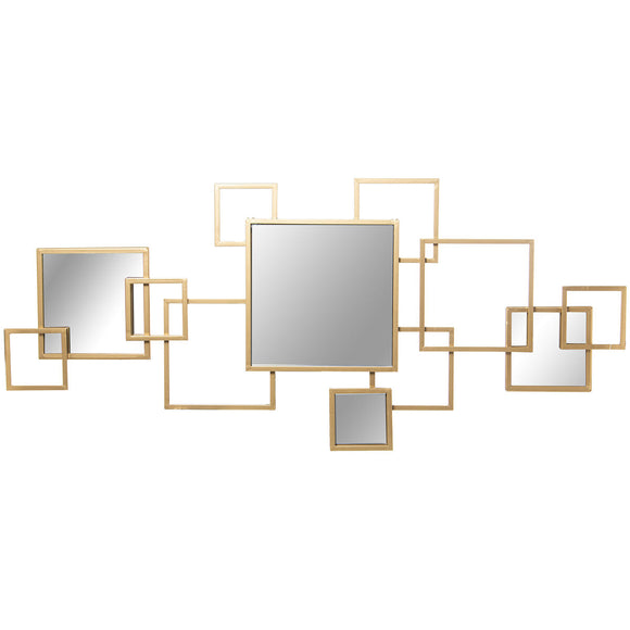 Wall mirror Alexandra House Living Golden Metal 7 x 113 x 53 cm-0