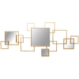 Wall mirror Alexandra House Living Golden 120 x 2 x 53 cm Geometric-0