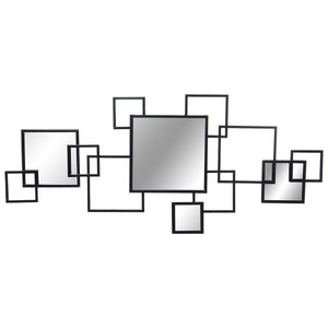 Wall mirror Alexandra House Living Black 120 x 2 x 53 cm Geometric-0