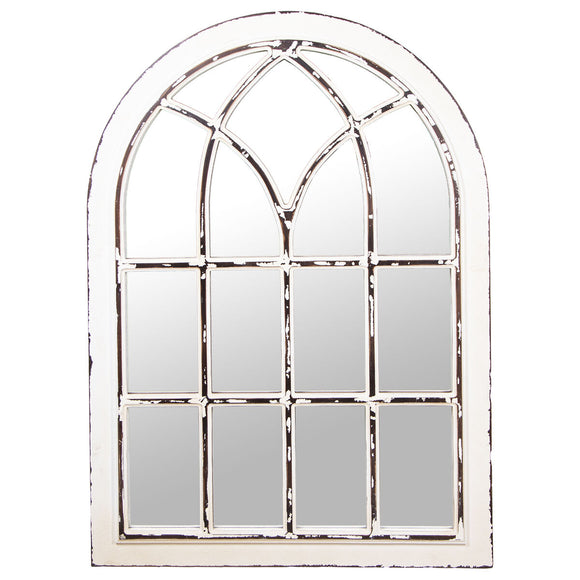 Wall mirror Alexandra House Living White Metal Worn 7 x 103 x 76 cm-0