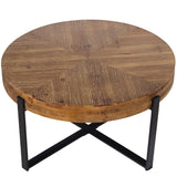 Centre Table Alexandra House Living Brown Black Wood 82 x 43 x 82 cm-2