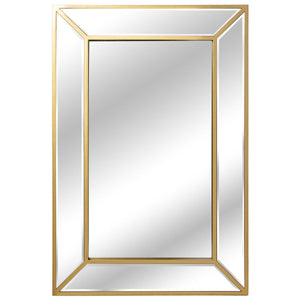 Wall mirror Alexandra House Living Golden Wood Rectangular 7 x 57 x 85 cm-0