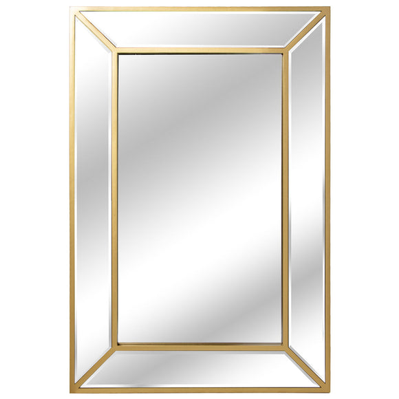 Wall mirror Alexandra House Living Golden Rectangular-0