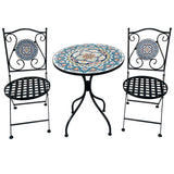 Table set with 2 chairs Alexandra House Living Multicolour 60 x 71 x 60 cm Mosaic-0