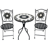 Table set with 2 chairs Alexandra House Living Multicolour 60 x 71 x 60 cm Mosaic-0