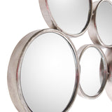 Wall mirror Alexandra House Living Silver Metal Circles 6 x 87 x 45 cm Circular-1