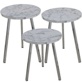 Set of 3 tables Alexandra House Living Silver Wood-3