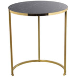 Set of 3 tables Alexandra House Living Black Golden Wood-1