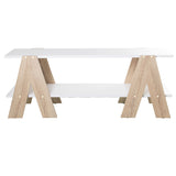 TV Table Alexandra House Living White Brown 120 x 46 x 38 cm-3