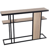 Console Alexandra House Living Brown Black Wood 120 x 82 x 25 cm-4