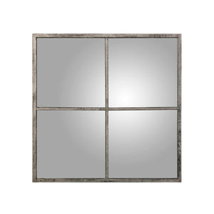 Wall mirror Alexandra House Living Black Silver Window Squared-0