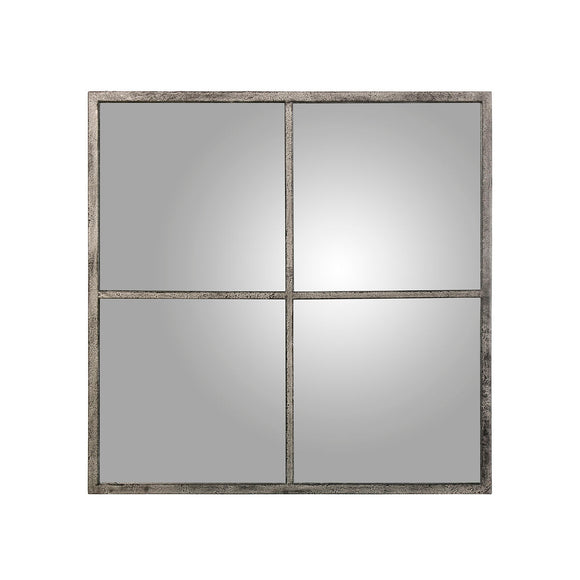 Wall mirror Alexandra House Living Black Silver Window Squared-0