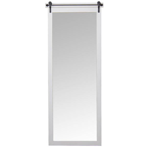 Wall mirror Alexandra House Living White Wood Rectangular 5 x 47 x 155 cm-0