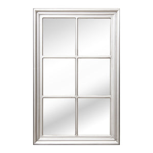 Wall mirror Alexandra House Living Silver Wood Window 5 x 101 x 65 cm-0