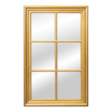 Wall mirror Alexandra House Living Golden Wood Window 5 x 101 x 65 cm-0