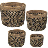 Set of Baskets Alexandra House Living 75964 Brown wicker Rattan Natural Fibre (4 Units)-0