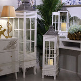 Lanterns Alexandra House Living White Wood Crystal Fir wood (3 Pieces)-2