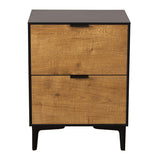 Nightstand Alexandra House Living Brown Black Metal 45 x 60 x 35 cm-3