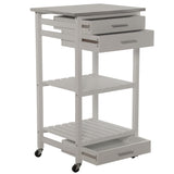 Kitchen Trolley Alexandra House Living White 50 x 86 x 40 cm-3