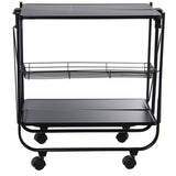 Serving trolley Alexandra House Living Black 68 x 70 x 40 cm Foldable-6