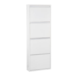 Shoe Rack Alexandra House Living White 50 x 136 x 15 cm 4 drawers-0