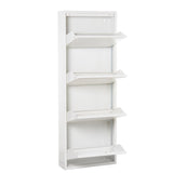 Shoe Rack Alexandra House Living White 50 x 136 x 15 cm 4 drawers-5