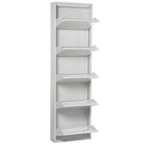 Shoe Rack Alexandra House Living White 50 x 170 x 15 cm 5 drawers-5