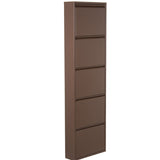 Shoe Rack Alexandra House Living Brown 50 x 170 x 15 cm 5 drawers-0