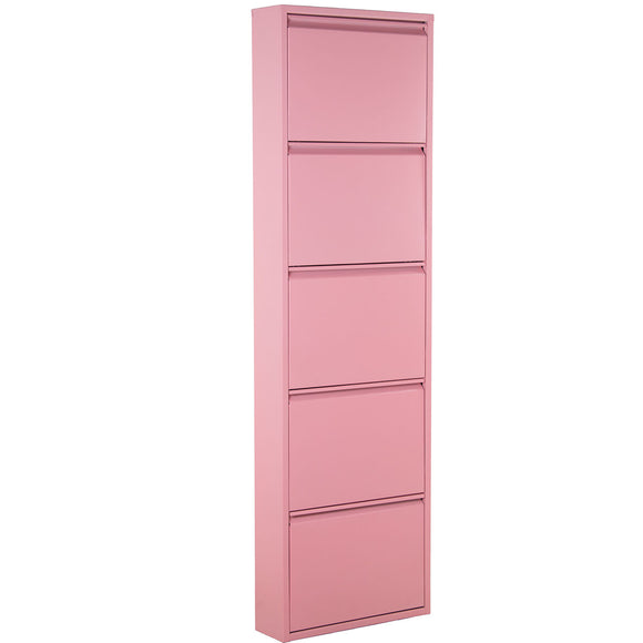 Shoe Rack Alexandra House Living Pink 50 x 170 x 15 cm 5 drawers-0