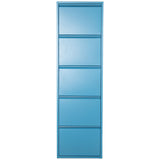 Shoe Rack Alexandra House Living Blue 50 x 170 x 15 cm 5 drawers-2