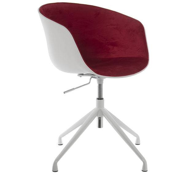 Office Chair Alexandra House Living White Red Rotating-0