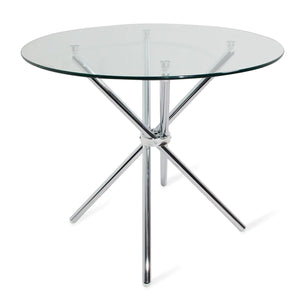 Dining Table Alexandra House Living Grey Crystal 100 x 76 x 100 cm-0