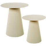 Set of 2 tables Alexandra House Living White 45 x 50 x 45 cm-0