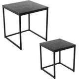 Set of 2 tables Alexandra House Living Black Metal-6