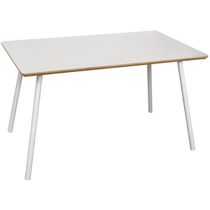 Dining Table Alexandra House Living White Metal 140 x 75 x 80 cm-0