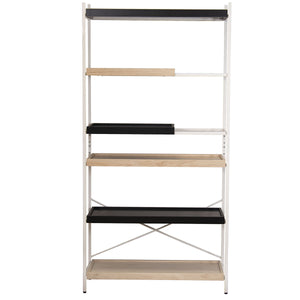 Shelves Alexandra House Living Brown Black Metal 100 x 201 x 40 cm-0