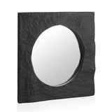 Hanging mirror Alexandra House Living Black 80 x 80 x 7 cm-0