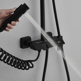 Shower Column Fontastock Black Stainless steel ABS Plastic-2