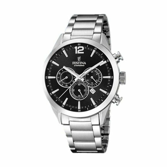 Men's Watch Festina F20343/8 Black Silver-0