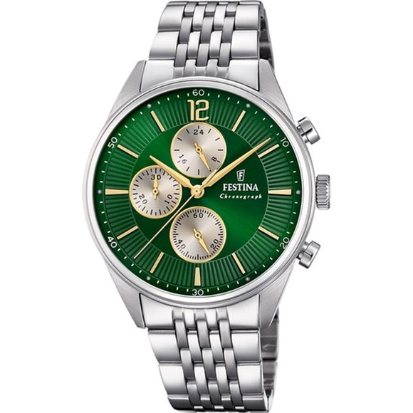 Men's Watch Festina F20285/9 Green Silver-0