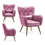 Armchair Pink Velvet (68 x 92 x 70 cm)-1