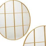 Wall mirror Circular Golden Metal (100 x 2,5 x 100 cm)-2