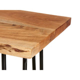 TV Table Gift Decor FM 0323-114 Live Edge Brown Black 140 x 37 x 52 cm 140 x 5,5 x 37 cm-1