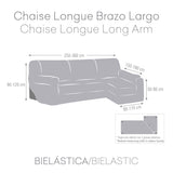 Right short arm chaise longue cover Eysa ROC Brown 180 x 120 x 360 cm-4