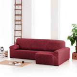 Right short arm chaise longue cover Eysa ROC Tile Dark Red 180 x 120 x 360 cm-4