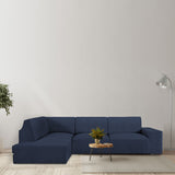 Left long arm chaise longue cover Eysa ROC Blue 110 x 120 x 500 cm-4