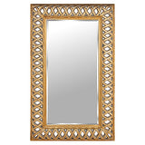 Wall mirror Alexandra House Living Golden 92 x 7 x 152 cm-0