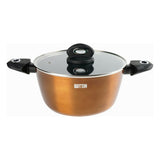 Casserole with lid Quttin Foodie Copper 28,8 x 12,5 x 44 cm (4 Units)-2