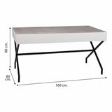 Table Alexandra House Living White 80 x 80 x 160 cm-1